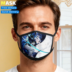 Mascarilla Facial Lavable con Logotipo Personalizado, Diseño Divertido con Patrones de Dibujos Animados, Mascarilla Informal - Product Image 3