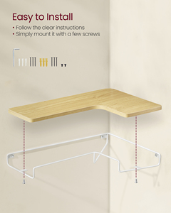 <span class=keywords><strong>Étagère</strong></span>s d'angle en bois en forme de L <span class=keywords><strong>VASAGLE</strong></span> pour mur, <span class=keywords><strong>étagère</strong></span> <span class=keywords><strong>murale</strong></span> d'angle pour salon, chambre, cuisine, <span class=keywords><strong>étagère</strong></span>s flottantes, lot de 2 - Product Image 6