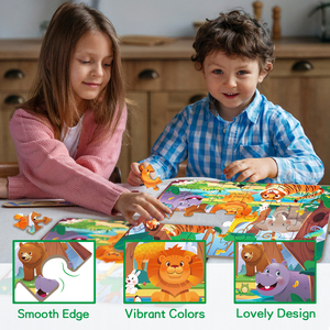 Tùy chỉnh in trẻ em giáo dục câu đố đồ chơi trẻ em ghép hình câu đố với chất lượng cao các tông động vật Câu Đố ghép hình - Product Image 5