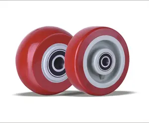 Hot sale competitive price and customizable serve rubber wheels with cast iron centre