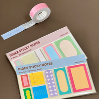 Bloc de Notas Autoadhesivo de Color Pastel, Superficie Mate Suave, para Tomar Notas en Clases, Kit de Grabación para Viajes