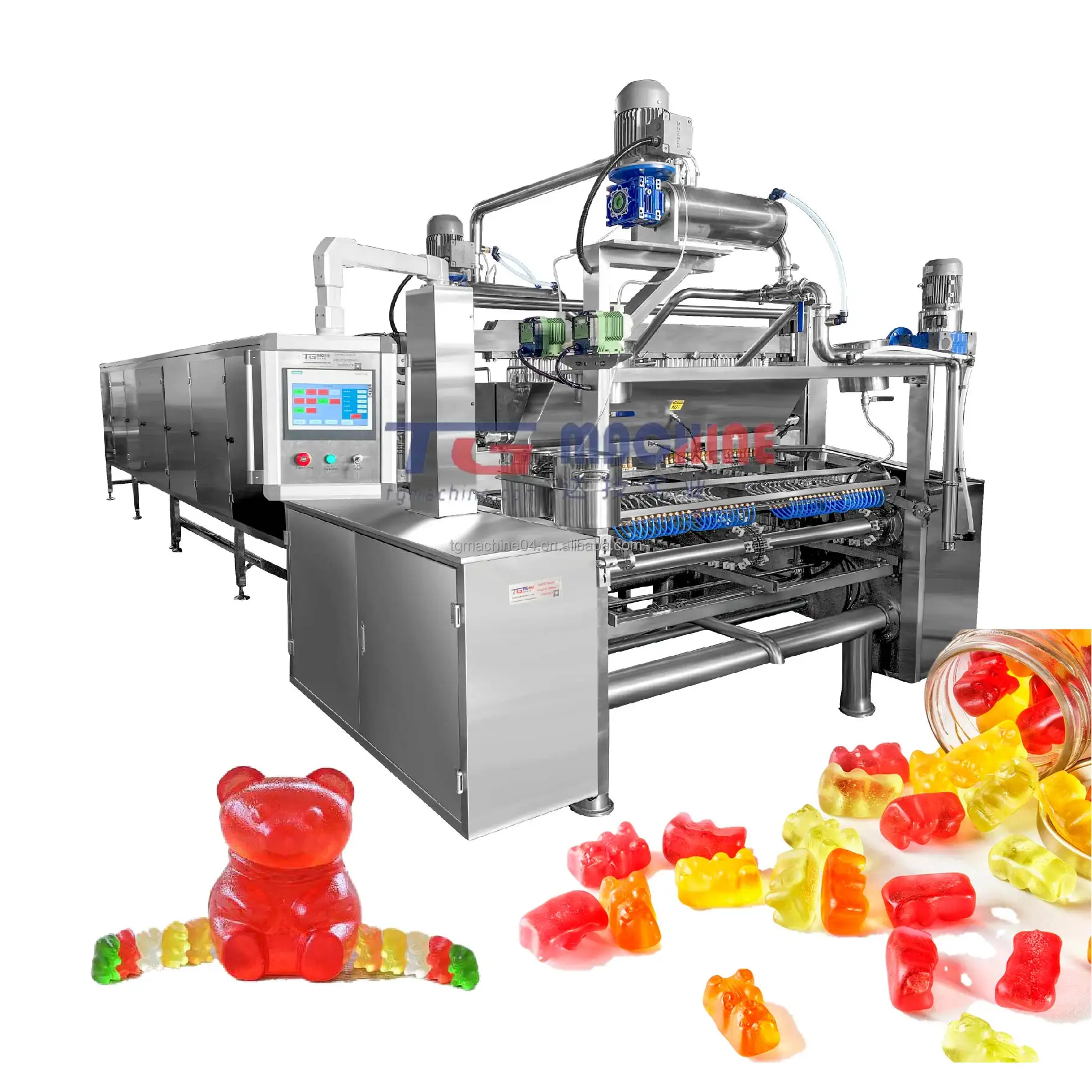 유명 브랜드 신 사과 구미 사탕 만들기 기계 사워 벨트 만들기 기계 신 씹는 사탕 만들기 기계