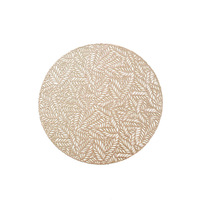 Napperon en plastique à motif floral estampé or, directement de l'usine, style luxe léger, lavable sans eau, résistant aux hautes températures