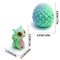 Juguete de Huevo de Dragón con Temática Animal, Impreso en 3D, con Dragón Bebé Articulado, Antiestrés, Decoración de Escritorio, Regalo Unisex