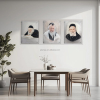 Grand tableau de décoration d'intérieur moderne de luxe Plaque de Gadol transparent Croquis coloré Gedolim Judaica Rabbin juif Image Acrylique Art mural