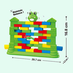 Non lasciare che la rana cada giochi da tavolo interattivi set 48 pz fai da te che spinge i mattoni a muro giocattoli rana gioco da tavolo equilibrio gioco per bambini - Product Image 5
