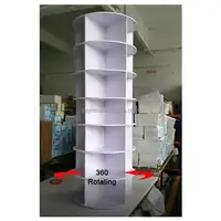 Organizador de sapato redondo personalizado, rack organizador de armazenamento moderno com 4 5 6 7 8 9 10 tier, branco redondo 360