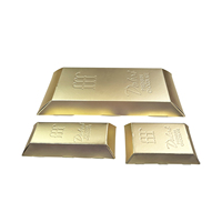 Gold Recyclable Paper Box Set with Matt Lamination & Embossing for Chocolate & Perfume Packaging