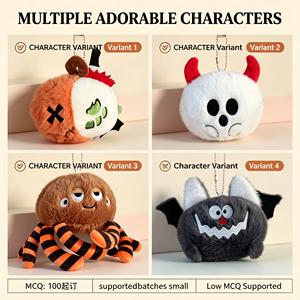 Peluche Kawaii di Halloween: Collezione di Animali di Peluche Rotondi Spettrali, Simpatici e Spaventosi (Pipistrello, Fantasma, Ragno, Zombie) – Regalo per Bambini - Product Image 2
