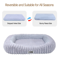 Coussin orthopédique 3D en mousse pour animaux de compagnie, lavable, rectangle, pour chien, avec housse amovible, canapé doux pour chat, respirant, pour chiot, pour cage de couchage