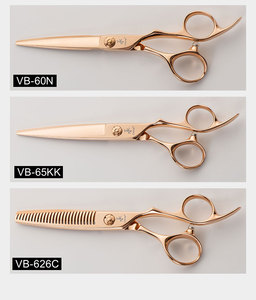 VB-60N 전문가용 CNC 가공 일본산 440C 카본 스틸 볼록 헤어 가위 살롱용 청용허 - Product Image 6