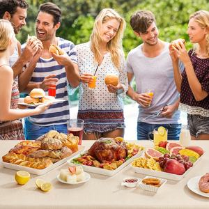 Plateau en plastique <span class=keywords><strong>pour</strong></span> aliments, plateau de séchage en plastique, pas cher, épaissi, <span class=keywords><strong>pour</strong></span> la restauration, entrepôt américain, 15 x 10 pouces - Product Image 2