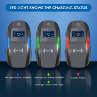 Chargeur EV Leisheng, nouveau design, prise AC Type1/Type2/GB/T, câble de charge de 5 m, 22 kW, triphasé, borne de recharge murale, écran LCD, convection naturelle