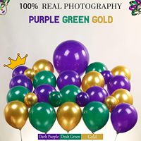 Lot de 128 ballons à thème carnaval en gros – Kit de ballons en aluminium Couronne et Étoile Éclatante pour la décoration de fête Mardi Gras et mascarade
