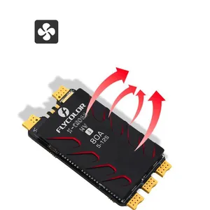 Heißer FLYCOLOR X-CROSS HV3 Kunststoff 60A/80A/120A/160A ESC 5-12S BLHeli-32 Dshot Proshot 64MHz 32-Bit Geschwindigkeitsregler für RC-Rennen - Product Image 5