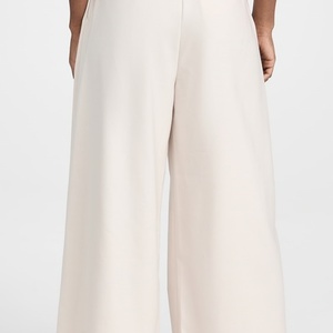 Pantalones anchos de lino con logotipo personalizado a la moda para mujer, pantalones ligeros de lino para mujer - Product Image 4