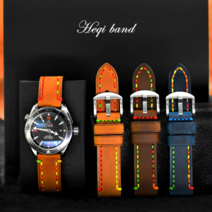 Heqi สายนาฬิกาหนังพรีเมี่ยมสำหรับ <span class=keywords><strong>Apple</strong></span> <span class=keywords><strong>Watch</strong></span> Series 8 7 6 5 4 <span class=keywords><strong>3</strong></span> 44มม. 40มม. 42มม. - Product Image 5