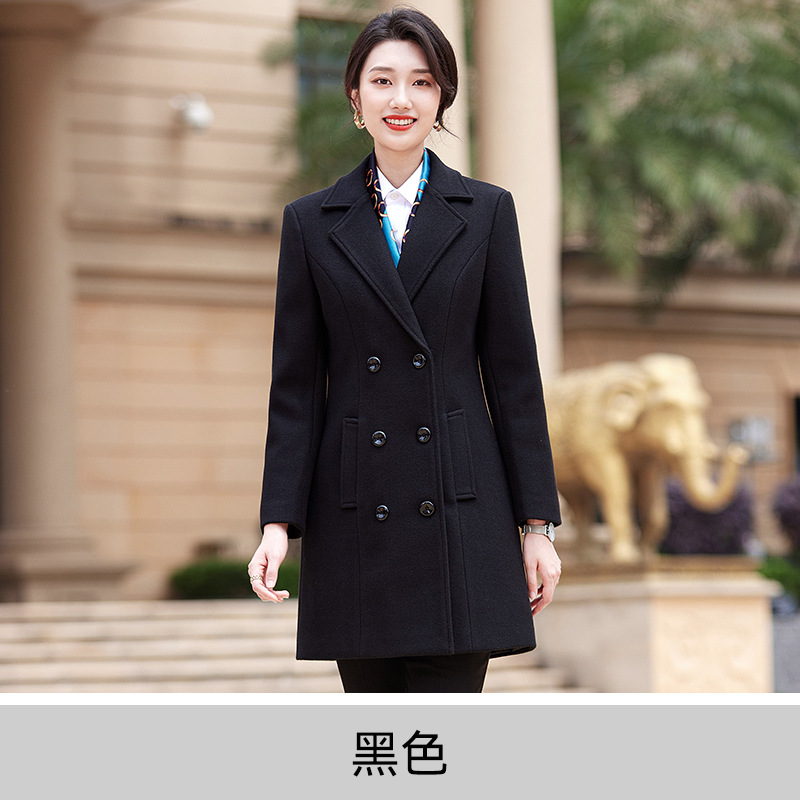 1892 Woman in black coat