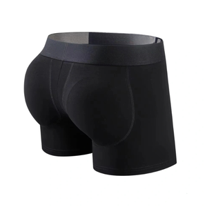 Wholesale High-End Quality Men's Round Hip Silk Pad Boxers Sexy <strong>Boys</strong> Booty Long <strong>Tube</strong> Sports Shorts Breathable Cotton Underwear - Product Image 1