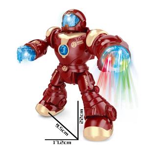 MILI Robots de control remoto Juguetes Robot a batería Juguete de dibujos animados Luces LED Música Pequeño RC Robot Cabeza y manos con luces - Product Image 2