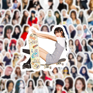 Autocollants en <span class=keywords><strong>vinyle</strong></span> PVC à prix de gros, 100 pièces, autocollants décoratifs imperméables populaires pour filles <span class=keywords><strong>Kpop</strong></span>, pour ordinateur portable, skateboard, bagages - Product Image 3