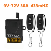 Offre Spéciale – Kit Émetteur-Récepteur RF sans Fil 9-72V 433MHz 315MHz en Plastique ABS, Apprentissage Automatique pour Voiture et Garage 12V