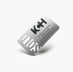 Tarjeta de Visita Metálica NFC al por Mayor, Tarjeta NFC de Acero Inoxidable Ntag216 con Ventana NFC, Tarjeta NFC Metálica con Grabado Láser Personalizado - Product Image 2