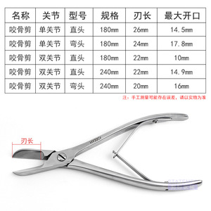 Tijeras para Huesos Huayang, Rectas y Curvas, de Acero Inoxidable, Instrumento Quirúrgico Ortopédico, Uso Veterinario - Product Image 2