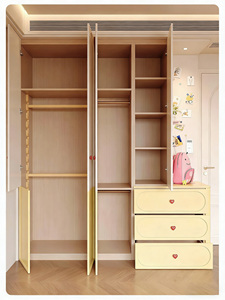 <span class=keywords><strong>Armadio</strong></span> Moderno in MDF con Ante <span class=keywords><strong>Scorrevoli</strong></span> e Ampia Capacità, Organizzazione Multi-Scomparto per Soggiorno e Casa - Product Image 4