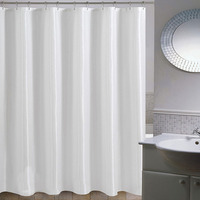 Populaire diamant Polyester rideaux de douche couleur unie lavable en Machine tissu douche bain rideau doublures pour SPA hôtel salle de bain