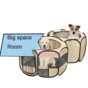 Parque de juegos plegable para mascotas de doble compartimento, tipo tienda, para interior y exterior, jaula portátil para cachorros, valla para mascotas, caseta, de fábrica BSCI - Product Image 3