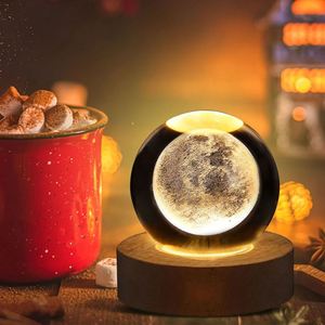 Electronic Present 3D Crystal <b>Night</b> <b>Light</b> LED Mood Lamp Wooden <b>Night</b> Lamp for Bedroom Decor - Product Image 5