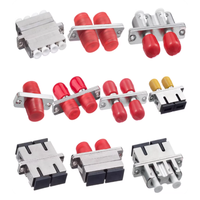 Telecom Parts Dual Cores Female LC to ST Single Mode Fiber Optic Adapter with Ceramic Sleeve for Fiber Optic Equipment
