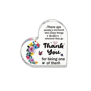 Nhà Máy Bán buôn Acrylic tim gạch Rack hiển thị cảm ơn bạn quà tặng cho phụ nữ biết ơn Quà Tặng Acrylic tim gạch - Product Image 1