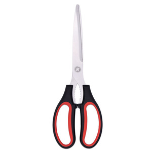 Kitchen Scissor Stainless Steel Red And Black Handle Straight Head For Home Use - Product Image 4