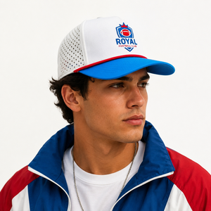 Casquette de golf à cinq panneaux avec patch en silicone gaufré, logo personnalisé, faible MOQ, haute qualité, sangle Velcro, séchage rapide, légère, unisexe - Product Image 5