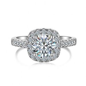 Fabricant de bijoux de luxe Dylam, bagues de cocktail en argent 925, pierre de moissanite 1,59 ct couleur D VVS1, bague de mariage - Product Image 1