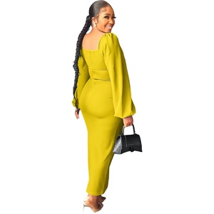 Sharee – robe en mousseline de soie pour femme, tenue élégante et décontractée, Sexy, dos nu, fendue, couleur unie, mode 2022 - Product Image 3