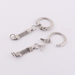 Blank Metal Gifts Keychain Key Ring With Flat Chain Key Chain