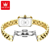 Montre à quartz OLEVS 5690 pour femme, élégante et mignonne, bracelet en acier inoxydable, étanche, simple, en stock, montre-bracelet décontractée