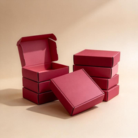 Boîte d'expédition pliable en carton ondulé carrée personnalisée avec logo, pour colis cadeaux, impression quadricolore mate