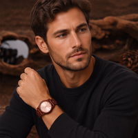 Montre en bois vintage avec design à trois aiguilles, bracelet de 16 mm, mouvement à quartz (MIYOTA), affichage unisexe, luxe