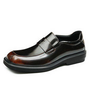Chaussures en cuir décontractées pour hommes avec un design formel britannique, en cuir respirant et souple, adaptées - Product Image 5