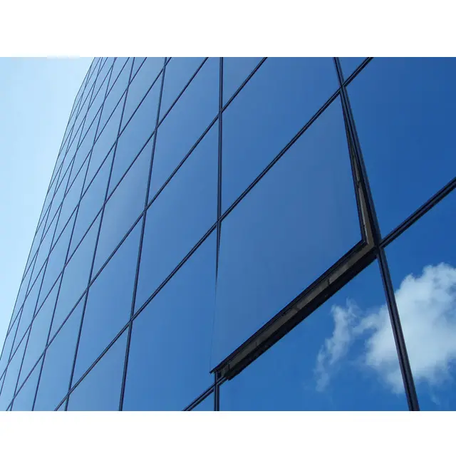 China supplier Aluminum double glazing window glass curtain wall price facade reflection aluminum glass curtain wall price