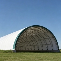 Structure de tente à arche à travées libres pour entrepôt temporaire, conception en aluminium robuste