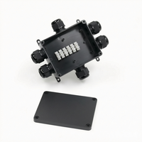 Boîtier de jonction étanche IP68 avec logo laser personnalisé et trou percé pour montage de PCB, éclairage LED extérieur, boîtier électrique CE RoHS