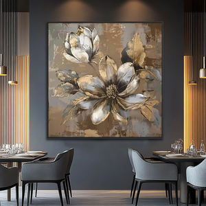 Dipinto Art <span class=keywords><strong>Déco</strong></span> Romantico Fatto a Mano con Fiori su Tela per Decorazione di Casa, Hotel, Ufficio o Caffetteria - Product Image 2