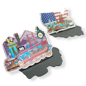 Échantillon Gratuit Souvenirs Suisse San Francisco Aimant de Réfrigérateur Promotionnel en Aluminium - Product Image 2