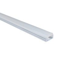 Profilé LED carré en aluminium anodisé 17*6mm pour bande lumineuse LED linéaire encastrée, décoration intérieure, DC 12V