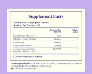 Éliminateur d'odeurs vaginales pour femmes et équilibre du pH | Probiotique avec canneberge, hibiscus et lactobacilles pour le traitement des odeurs vaginales - Product Image 2